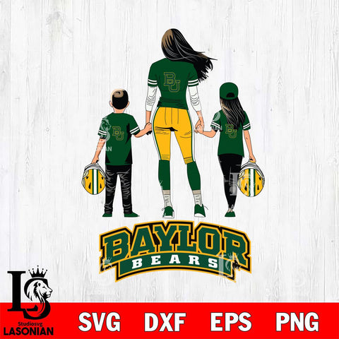 Baylor Bears Mother and son Rugby SVG DXF EPS PNG FILE,NCAA SVG, Father day Digital Download,Instant Download, Silhouette