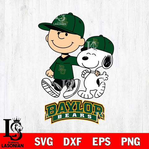 Baylor Bears Peanuts Snoopy Friends SVG DXF EPS PNG FILE,Snoopy File Cut, NCAA Digital Download,Instant Download,Christmas Silhouette