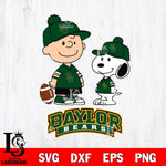 Baylor Bears Peanuts Snoopy Friends Football SVG DXF EPS PNG FILE,Snoopy File Cut, NCAA Digital Download,Instant Download,Christmas Silhouette