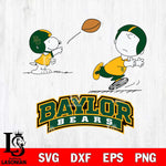 Baylor Bears Peanuts play football SVG DXF EPS PNG FILE,Snoopy File Cut, NCAA Digital Download,Instant Download,Christmas Silhouette
