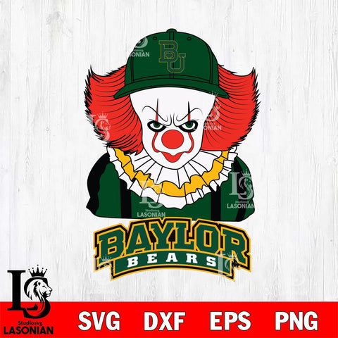 Baylor Bears Pennywise Horror Sport 10 Svg Eps Dxf Png File, Digital Download