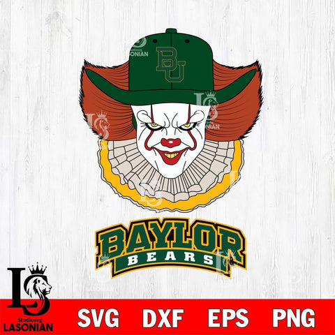 Baylor Bears Pennywise Horror Sport 12 Svg Eps Dxf Png File, Digital Download