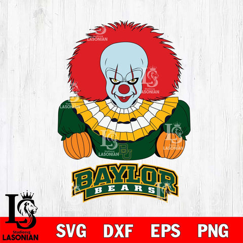 Baylor Bears Pennywise Horror Sport 3 Svg Eps Dxf Png File, Digital Download