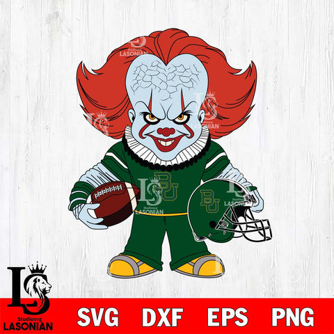 Baylor Bears Pennywise Horror Sport Svg Eps Dxf Png File, Digital Download