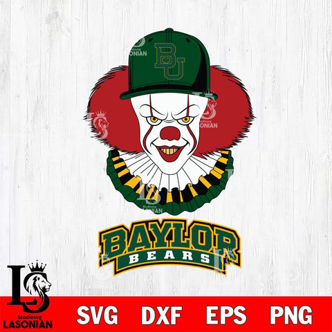 Baylor Bears Pennywise Horror Sport 4 Svg Eps Dxf Png File, Digital Download