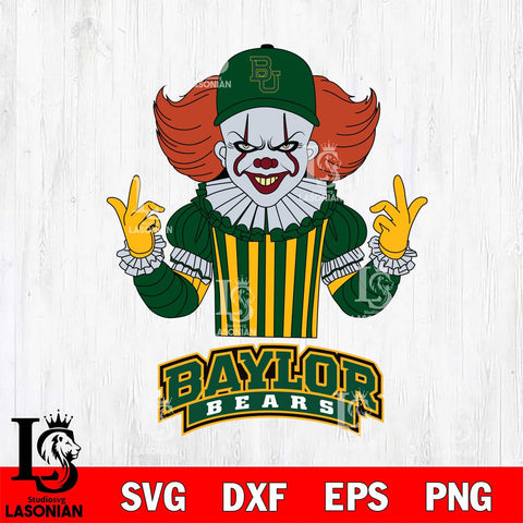 Baylor Bears Pennywise Horror Sport 8 Svg Eps Dxf Png File, Digital Download