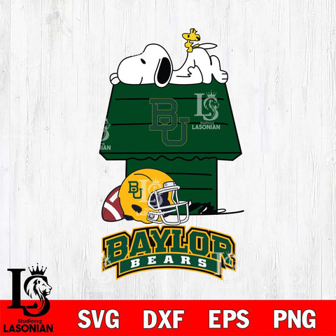 Baylor Bears Snoopy Chill Football SVG DXF EPS PNG FILE,Snoopy File Cut, NCAA Digital Download,Instant Download,Christmas Silhouette