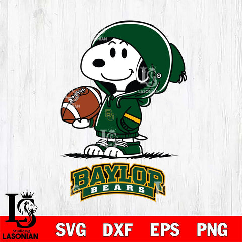 Baylor Bears Snoopy Football Svg Eps Dxf Png File, NCAA svg , Digital Download , Instant Download, Cricut File