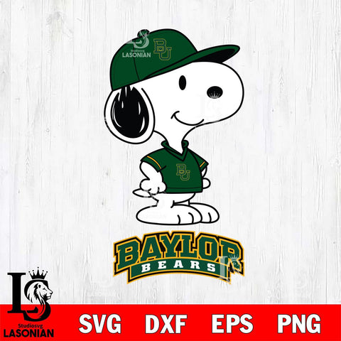 Baylor Bears Snoopy Football sport SVG DXF EPS PNG FILE,Snoopy File Cut, NCAA Digital Download,Instant Download,Christmas Silhouette