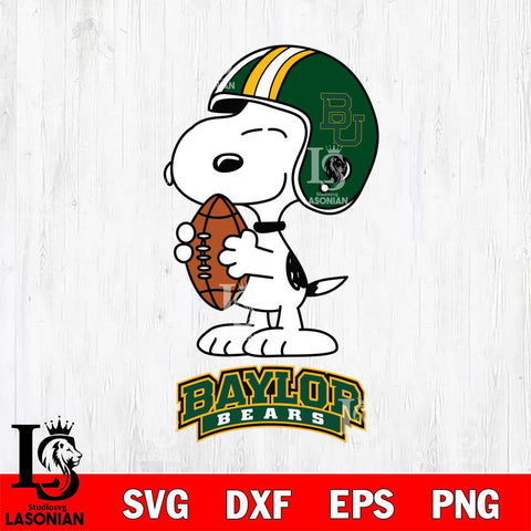 Baylor Bears Snoopy Rugby Svg Eps Dxf Png File, NCAA svg , Digital Download , Instant Download, Cricut File