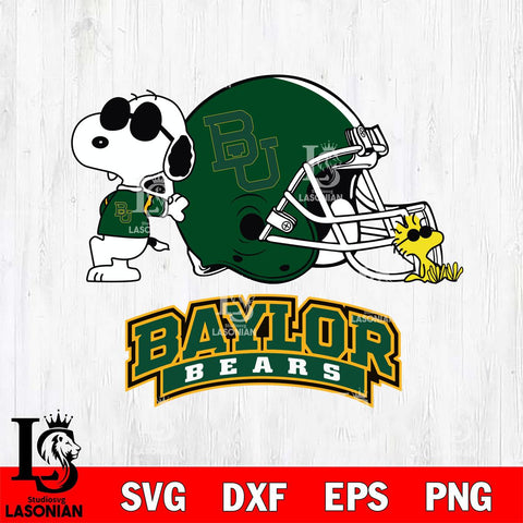 Baylor Bears Snoopy Sport 2 Svg Eps Dxf Png File, Digital Download