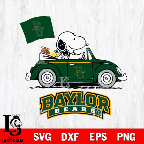 Baylor Bears Snoopy Sport 5 Svg Eps Dxf Png File, Digital Download