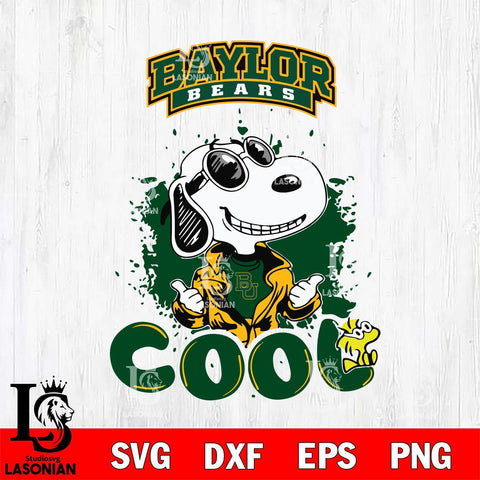 Baylor Bears Snoopy Sport 7 Svg Eps Dxf Png File, Digital Download