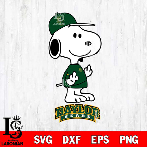 Baylor Bears Snoopy Sport 8 Svg Eps Dxf Png File, Digital Download