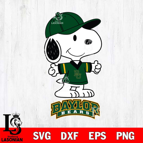 Baylor Bears Snoopy football SVG DXF EPS PNG FILE,Snoopy File Cut, NCAA Digital Download,Instant Download,Christmas Silhouette