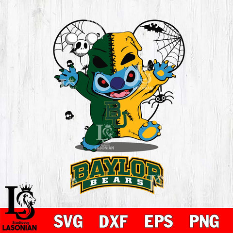 Baylor Bears Stitch Horror Halloween 2 Svg Eps Dxf Png File, Digital Download, Instant Download