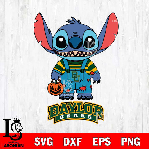 Baylor Bears Stitch Horror Halloween Svg Eps Dxf Png File, NCAA svg, Digital Download, Instant Download