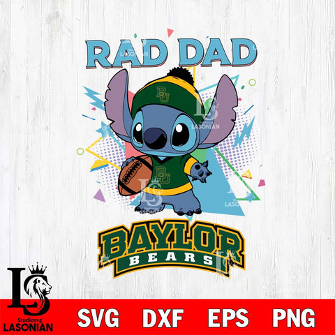 Baylor Bears Stitch Rad Dad SVG DXF EPS PNG FILE, NCAA File Cut,Digital Download,Instant Download