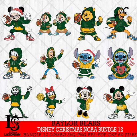 Baylor Bears  Disney christmas NCAA Bundle File Cut, Bundle NCAA SVG DXF EPS PNG FILE, Digital Download , Criucut , Silhouette