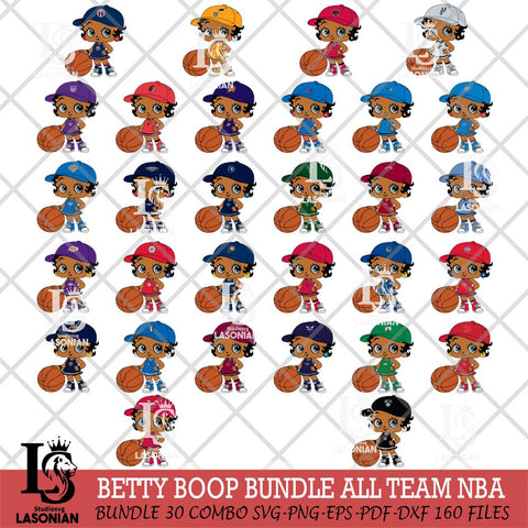 Betty Boop NBA 11 NBA ALL TEAM Svg Eps Dxf Png File,Bundle NBA svg, Digital Download, Instant Download