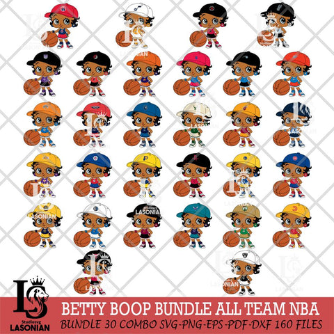 Betty Boop NBA 12 NBA ALL TEAM Svg Eps Dxf Png File,Bundle NBA svg, Digital Download, Instant Download