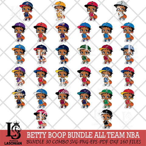 Betty Boop NBA 2 NBA ALL TEAM Svg Eps Dxf Png File,Bundle NBA svg, Digital Download, Instant Download
