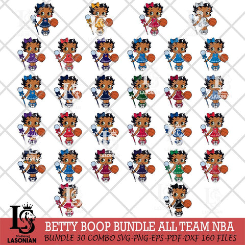 Betty Boop NBA 3 NBA ALL TEAM Svg Eps Dxf Png File,Bundle NBA svg, Digital Download, Instant Download