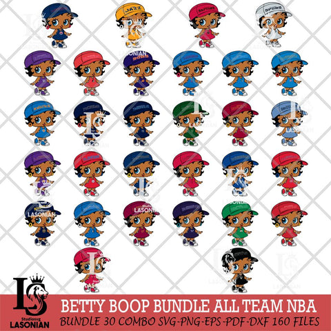 Betty Boop NBA 7 NBA ALL TEAM Svg Eps Dxf Png File,Bundle NBA svg, Digital Download, Instant Download