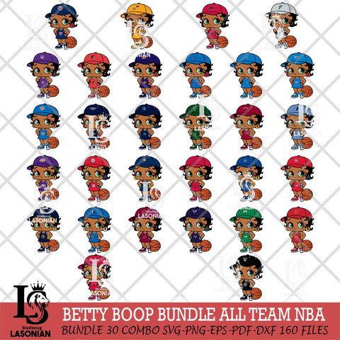 Betty Boop NBA NBA ALL TEAM Svg Eps Dxf Png File,Bundle NBA svg, Digital Download, Instant Download