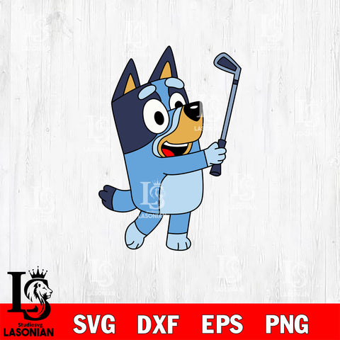 Bluey Gofl svg eps dxf png file, Digital Download, Instant Download