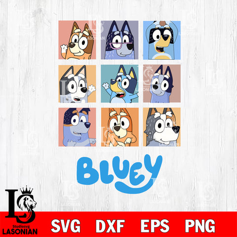 Bluey Svg Eps Dxf Png File, Digital Download, Instant Download