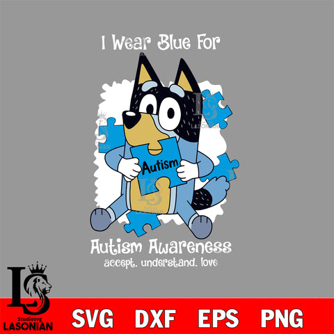 Bluey Autism 9 Svg Eps Dxf Png File, Digital Download, Instant Download