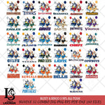 Bluey & Bingo 2 NFL ALL TEAM Svg Eps Dxf Png File, Bundle NFL svg, Digital Download, Instant Download