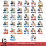 Bluey & Bingo 6 NFL ALL TEAM Svg Eps Dxf Png File, Bundle NFL svg, Digital Download, Instant Download