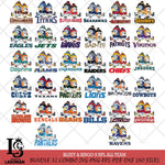 Bluey & Bingo 8 NFL ALL TEAM Svg Eps Dxf Png File, Bundle NFL svg, Digital Download, Instant Download