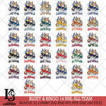 Bluey & Bingo 14 NHL ALL TEAM Svg Eps Dxf Png File, Bundle NHL svg, Digital Download, Instant Download