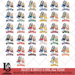 Bluey & Bingo 6 NHL ALL TEAM Svg Eps Dxf Png File, Bundle NHL svg, Digital Download, Instant Download