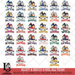 Bluey & Bingo 8 NHL ALL TEAM Svg Eps Dxf Png File, Bundle NHL svg, Digital Download, Instant Download