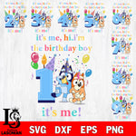 Bluey Birthday Bundle SVG DXF EPS PNG FILE, Halloween File Cut, Digital Download,Instant Download, Silhouette,Horror Cricut