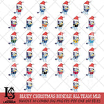 Bluey Christmas MLB ALL TEAM Svg Eps Dxf Png File, Digital Download, Instant Download