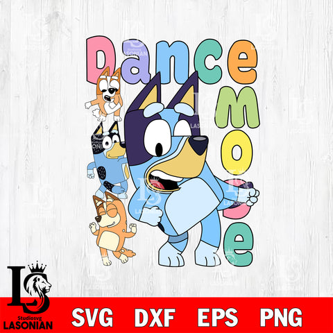 Bluey Dance Mode Svg Eps Dxf Png File, Digital Download, Instant Download
