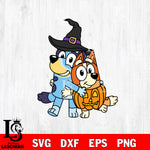 Bluey Dog and Friends Halloween 3 Svg Eps Dxf Png File, Digital Download, Instant Download