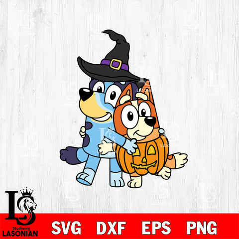 Bluey Dog and Friends Halloween 3 Svg Eps Dxf Png File, Digital Download, Instant Download