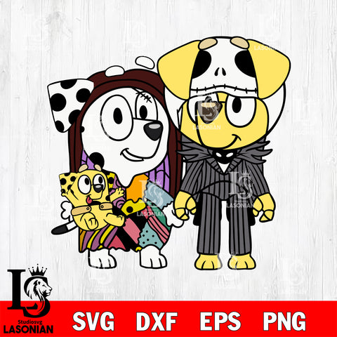 Bluey Dog and Halloween 18 Svg Eps Dxf Png File, Digital Download, Instant Download