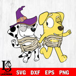 Bluey Dog and Halloween 19 Svg Eps Dxf Png File, Digital Download, Instant Download