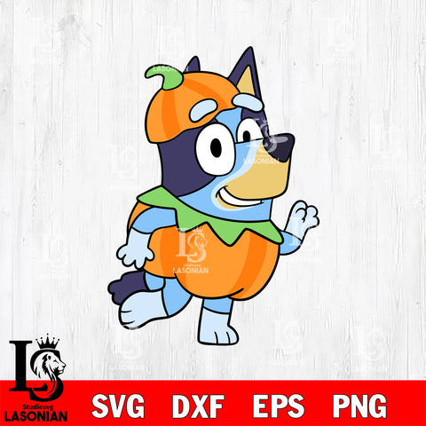 Bluey Dog and Halloween 1 Svg Eps Dxf Png File, Digital Download, Instant Download