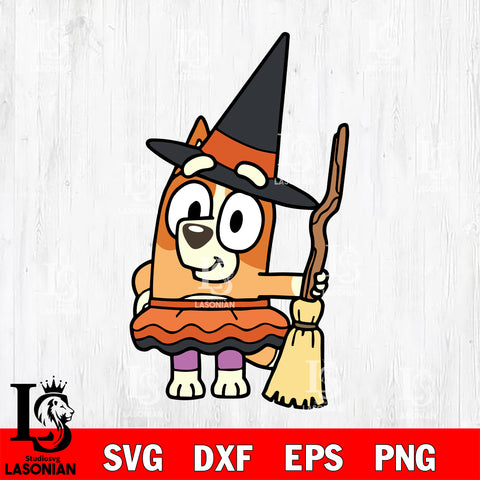 Bluey Dog and Halloween 2 Svg Eps Dxf Png File, Digital Download, Instant Download