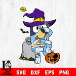 Bluey Dog and Halloween 3 Svg Eps Dxf Png File, Digital Download, Instant Download