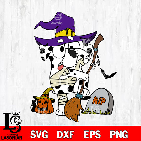 Bluey Dog and Halloween 4 Svg Eps Dxf Png File, Digital Download, Instant Download