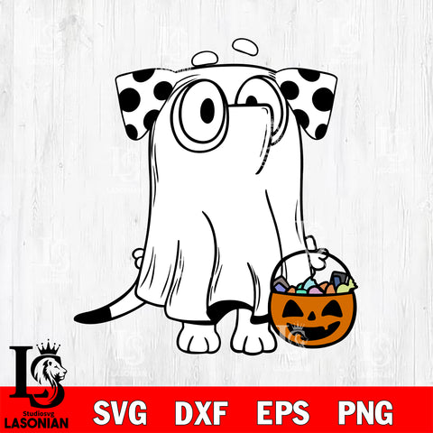 Bluey Dog and Halloween 6 Svg Eps Dxf Png File, Digital Download, Instant Download
